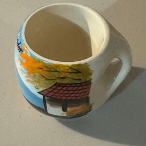 Vintage El Salvador Hand Painted Ceramic Creamer | Folk Art Mini Pitcher | Latin